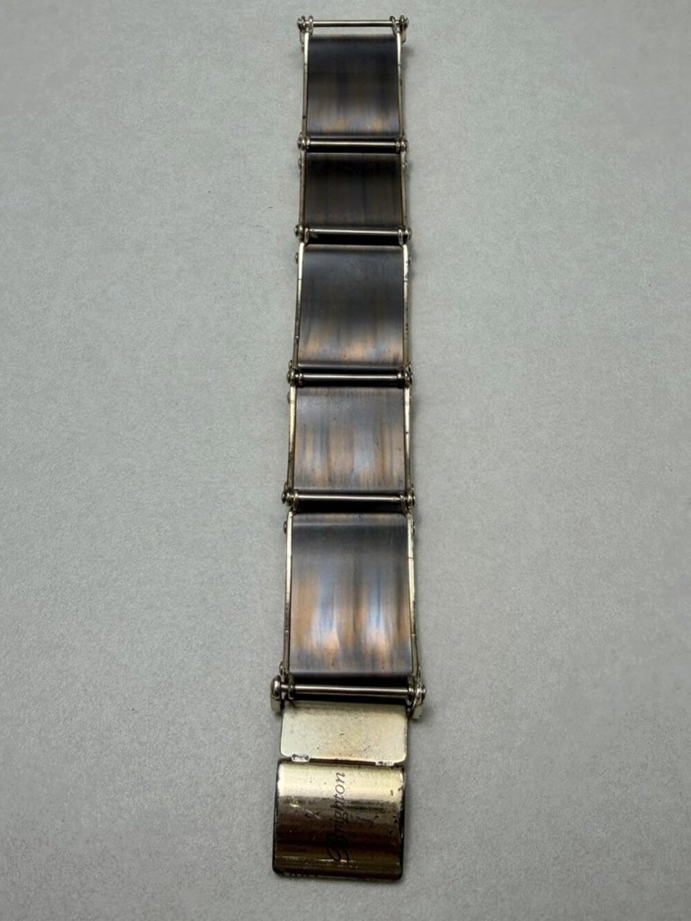 BRIGHTON MISTY MEADOW Floral Flower Gray Silver Plated BRACELET  Size 6.5" - Picture 7 of 9